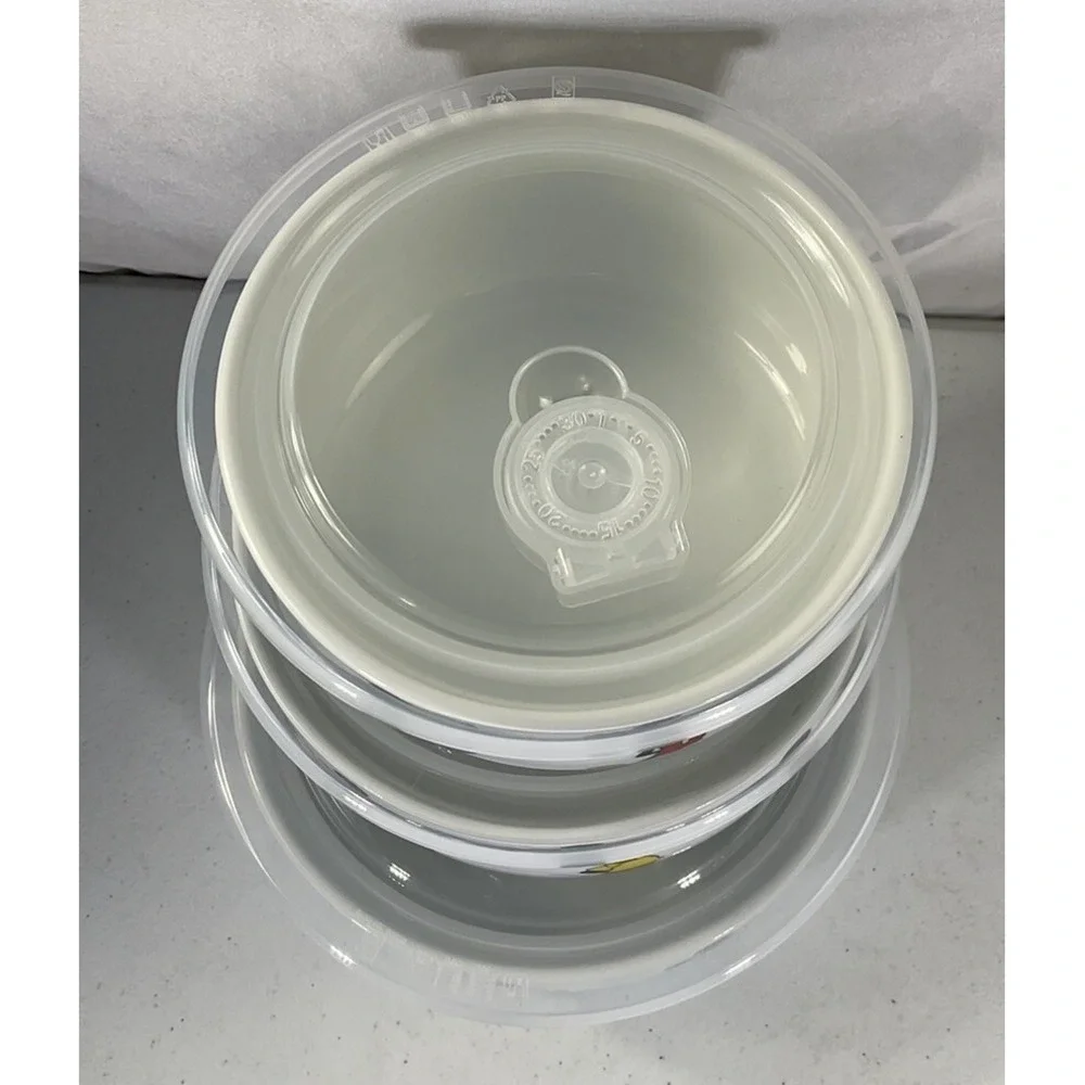Disney Mickey Mouse Through Years Set Of 3 Vented Lids Food Storage Container